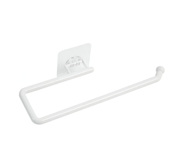 حامل مناديل وورق تواليت مثبت على الحائط بدون ثقب