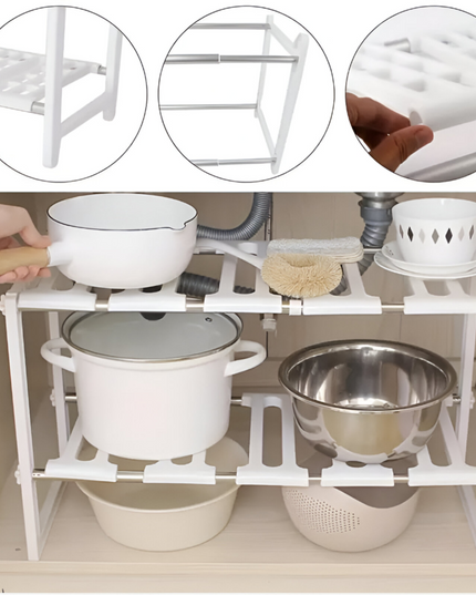 Kitchen Rack Organiser Under Sink Adjustable