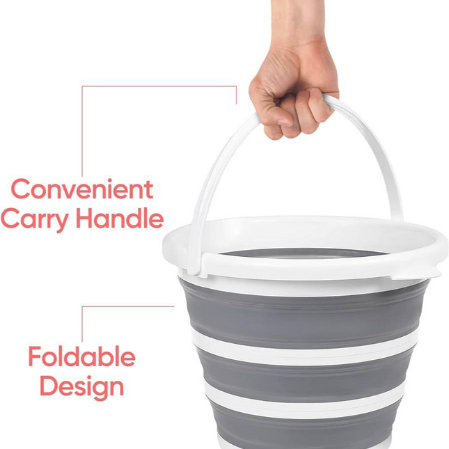 دلو قابل للطي مع مقبض
