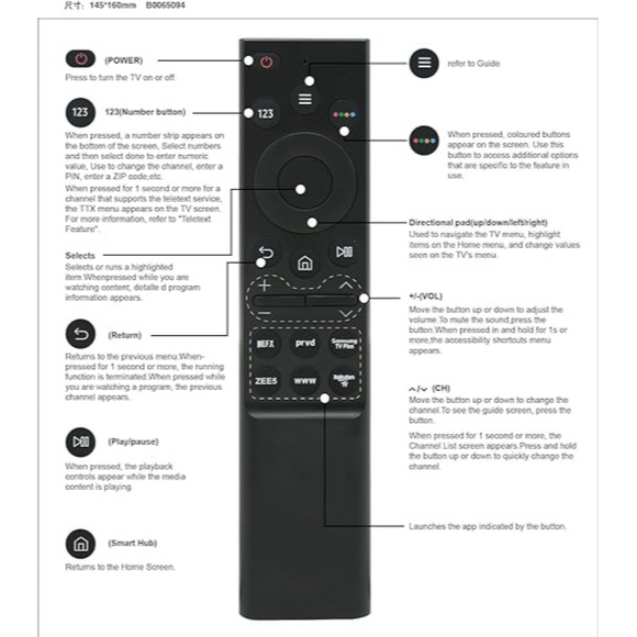 Samsung Smart Tv Remote Control Rm-N1729