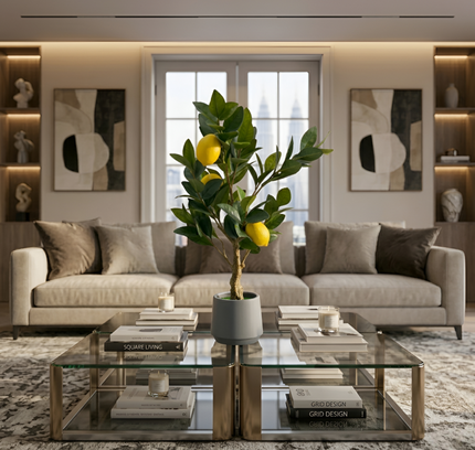 Artificial Decorative Lemon Potted Plant