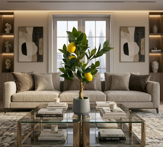 Artificial Decorative Lemon Potted Plant