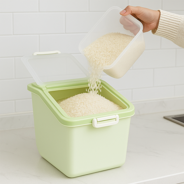 حاوية تخزين الأرز البلاستيكية