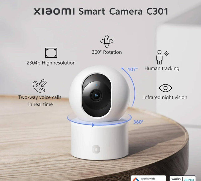 Xiaomi Smart Camera C301 Security Camera, 3Mp