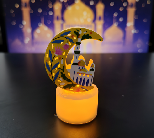 Ramadan Led Candle Light 12.8G - Golden