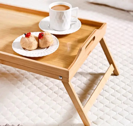 Foldable Bamboo Tray with Bed Table
