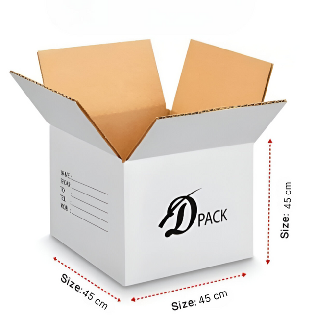 كرتون شحن كرتون تغليف أبيض متوسط