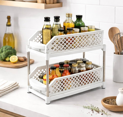 Kitchen Counter Top Storage Rack 2 Tier