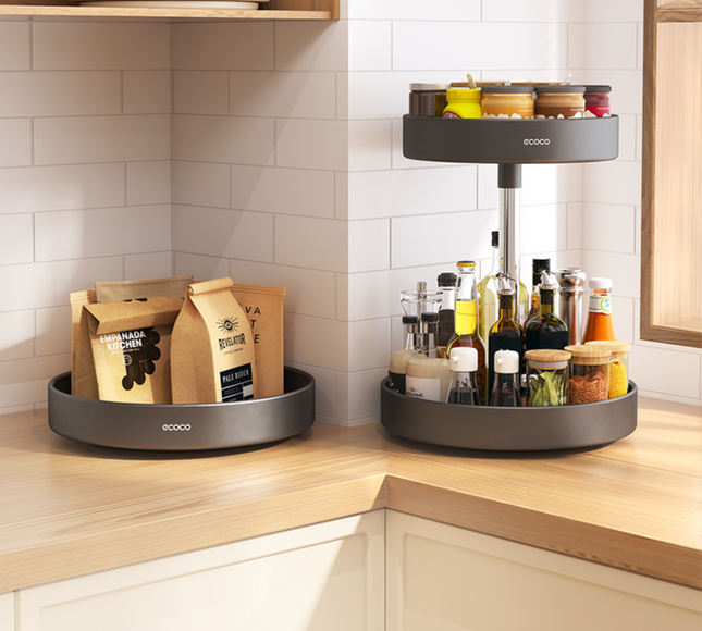 Kitchen Rotating Spice Storage Rack Ecoco
