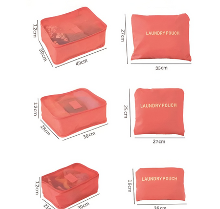 مجموعة حقائب تنظيم الأمتعة للسفر مكونة من 6 قطع