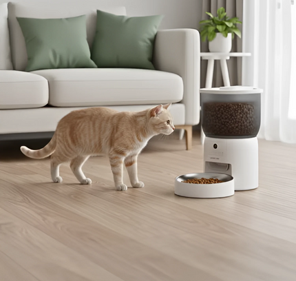 Green Lion Smart Pet Feeder with Stainless Steel Bowl