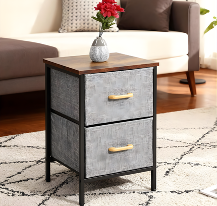 Fabric Drawers Storage Shelf 2 Layer