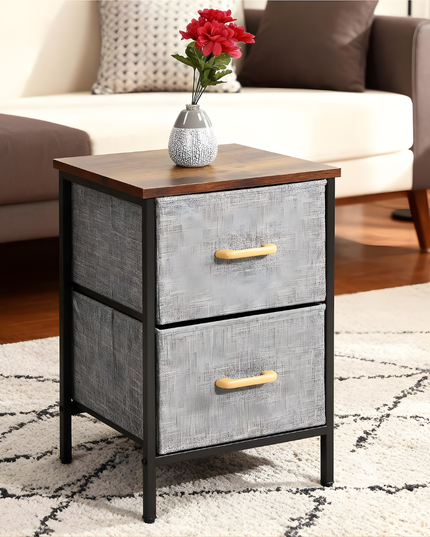 Fabric Drawers Storage Shelf 2 Layer