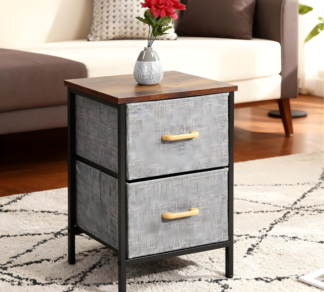 Fabric Drawers Storage Shelf 2 Layer