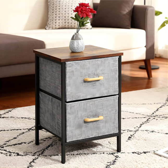 Fabric Drawers Storage Shelf 2 Layer