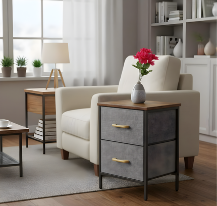 Fabric Drawers Storage Shelf 2 Layer