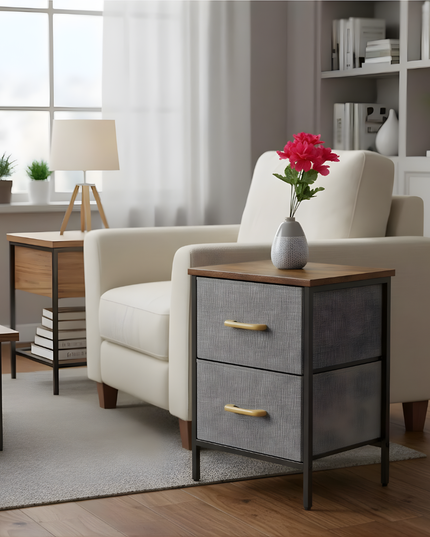 Fabric Drawers Storage Shelf 2 Layer