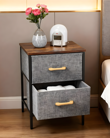 Fabric Drawers Storage Shelf 2 Layer