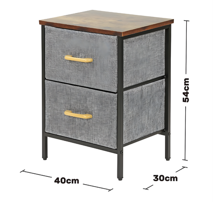 Fabric Drawers Storage Shelf 2 Layer