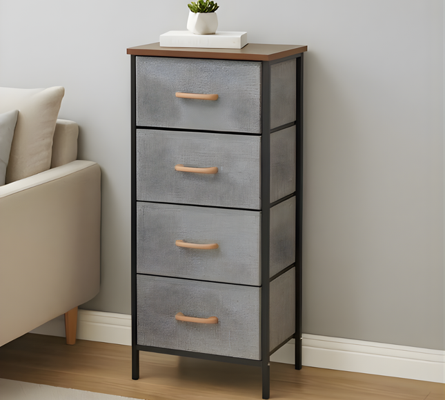 Fabric Drawers Storage Shelf 4 Layer