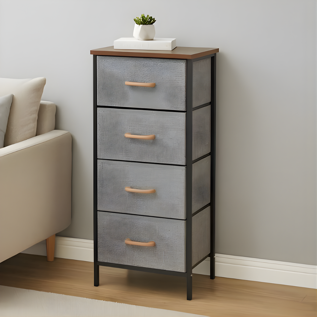 Fabric Drawers Storage Shelf 4 Layer