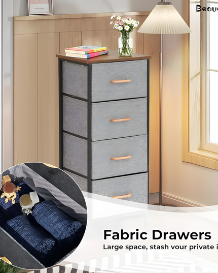 Fabric Drawers Storage Shelf 4 Layer