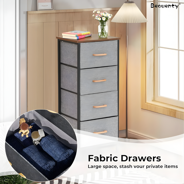 Fabric Drawers Storage Shelf 4 Layer