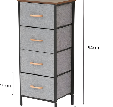 Fabric Drawers Storage Shelf 4 Layer