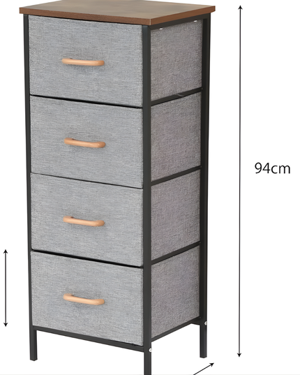Fabric Drawers Storage Shelf 4 Layer