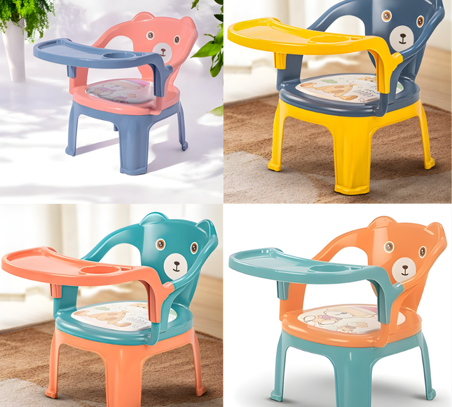 كرسي أطفال مع صينية طعام