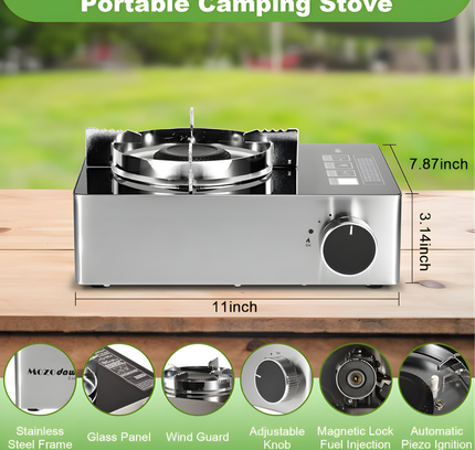 Portable Stainless Steel Camping Gas Stove