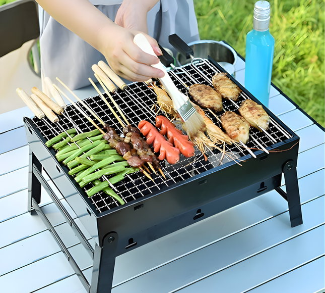 Portable Folding Stainless Steel Bbq Grill (Ca-04B)