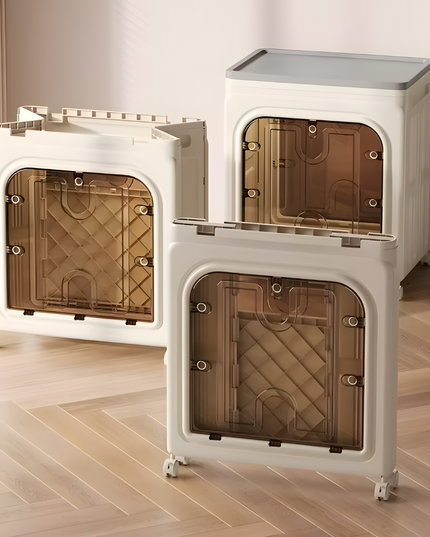 Folding Plastic Storage Box Movable