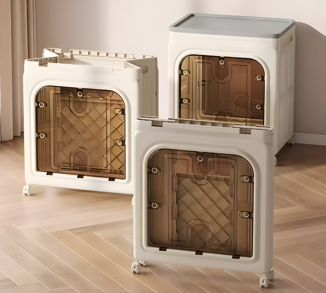 Folding Plastic Storage Box Movable