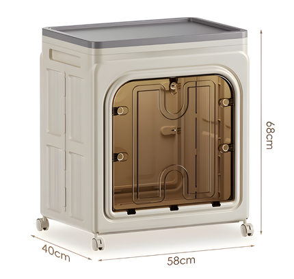 Folding Plastic Storage Box Movable