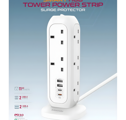 Moxedo 3250W Smart Hub Tower Power Strip