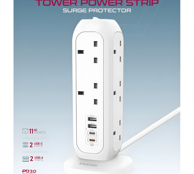 Moxedo 3250W Smart Hub Tower Power Strip