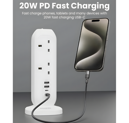 Moxedo 3250W Smart Hub Tower Power Strip