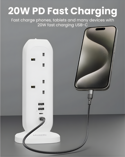 Moxedo 3250W Smart Hub Tower Power Strip