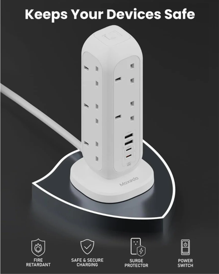 Moxedo 3250W Smart Hub Tower Power Strip