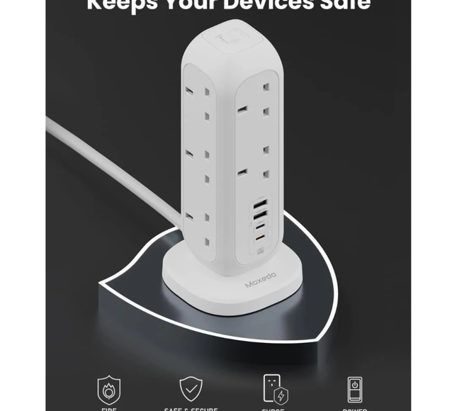 Moxedo 3250W Smart Hub Tower Power Strip