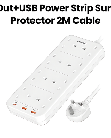 Moxedo Power Strip  8 AC Outlet 3 Usb port