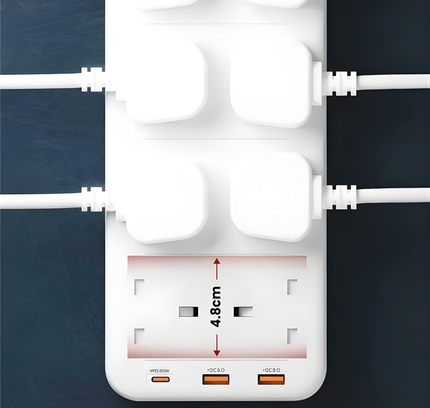 Moxedo Power Strip  8 AC Outlet 3 Usb port
