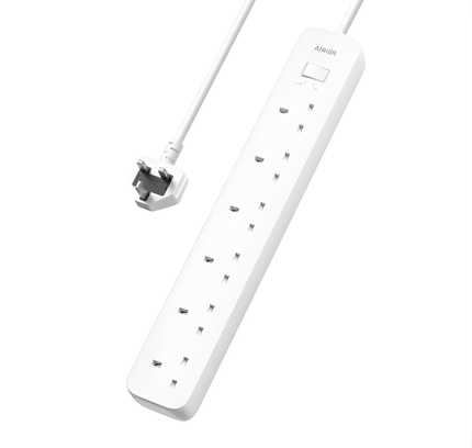 Anker 6 Ac Outlet Power Strip White, A91f3k21