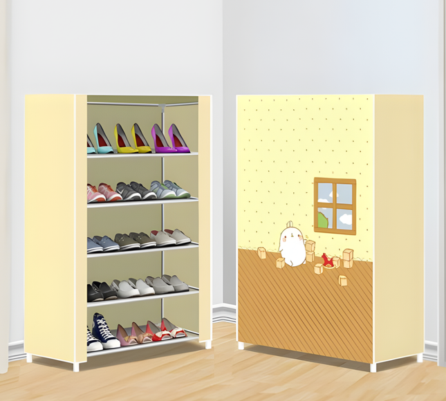 Zipper Shoe Rack 6 Layer
