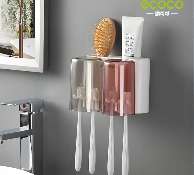Tooth Brush Holder Two Cups Ecoco