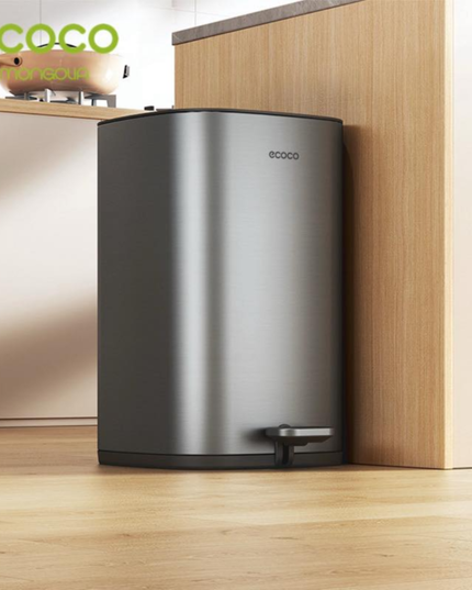 Ecoco Stainless Steel Pedal Trash Can 10L