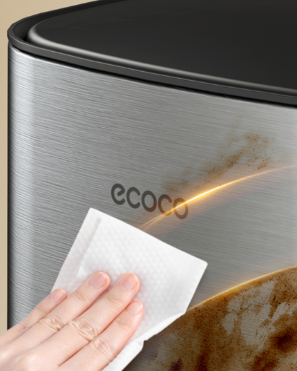 Ecoco Stainless Steel Pedal Trash Can 10L