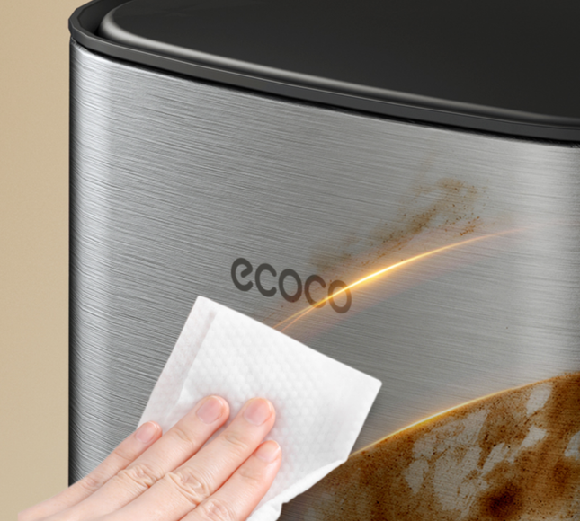 Ecoco Stainless Steel Pedal Trash Can 10L