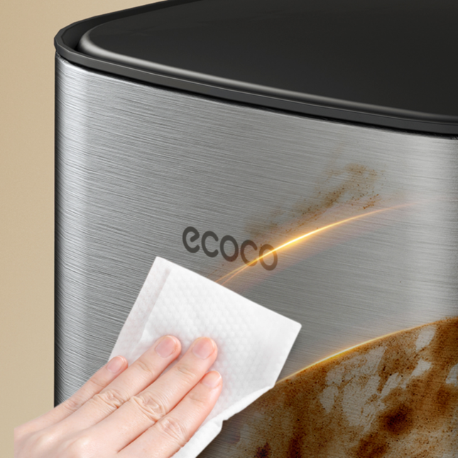 Ecoco Stainless Steel Pedal Trash Can 10L
